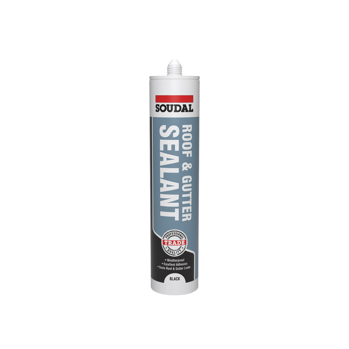 121656 - SOUDAL Roof & Gutter Sealant Black 290ml