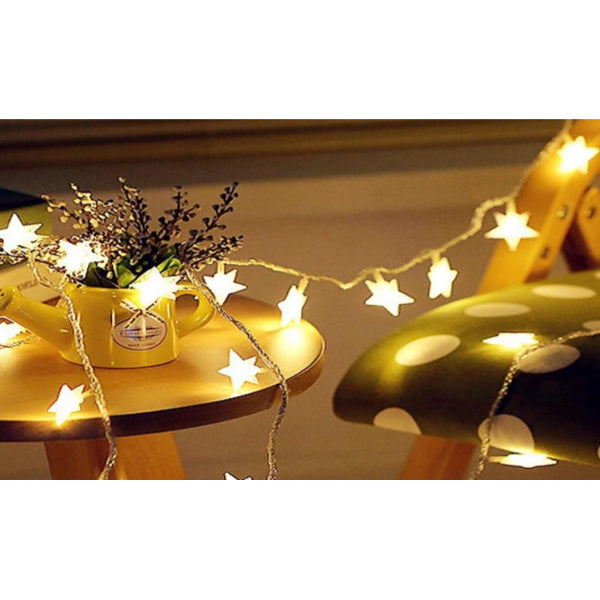 18574 - Gold Star LED Lights With 10 Stars