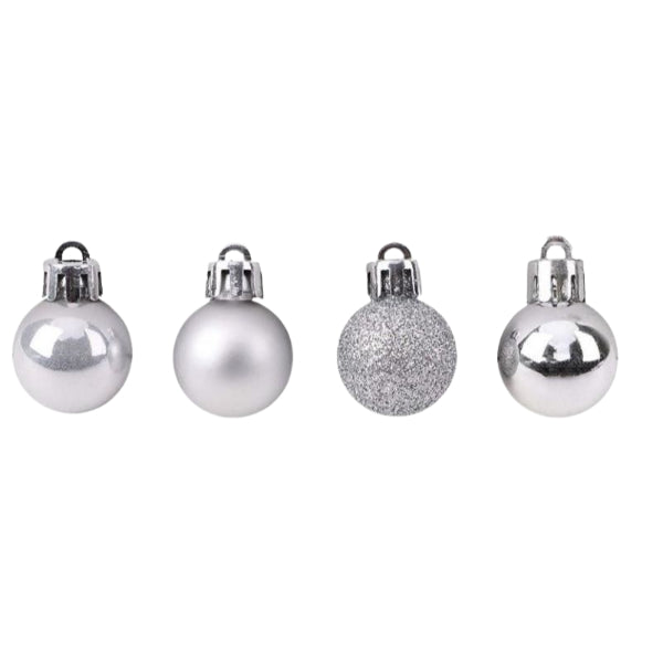 449985SILVER - Christmas Bauble Silver 12pc