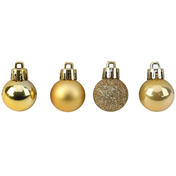 449985GOLD - Christmas Bauble Gold 12pc