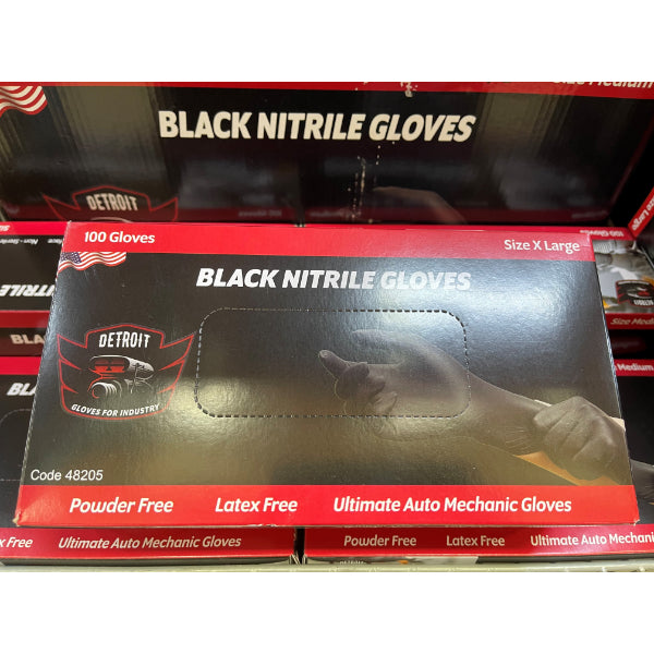 48205XL - Nitrile Gloves Black 110pc Large