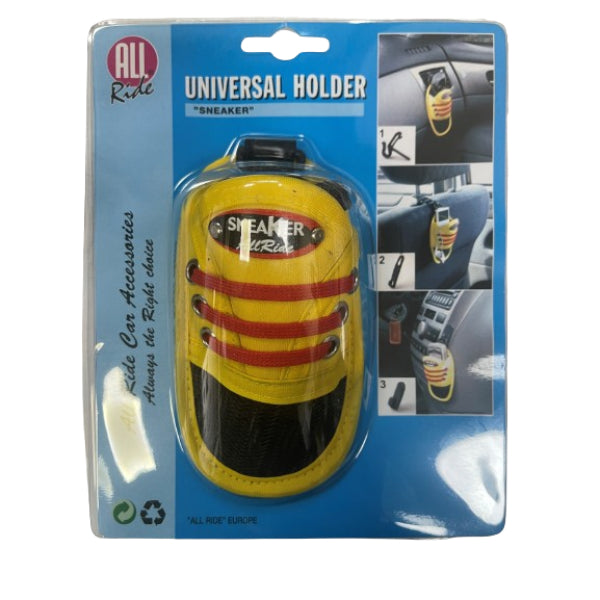 AR08925 - All Ride Mobile Phone And Glasses Holder 'Sneaker-Shoe' Yellow