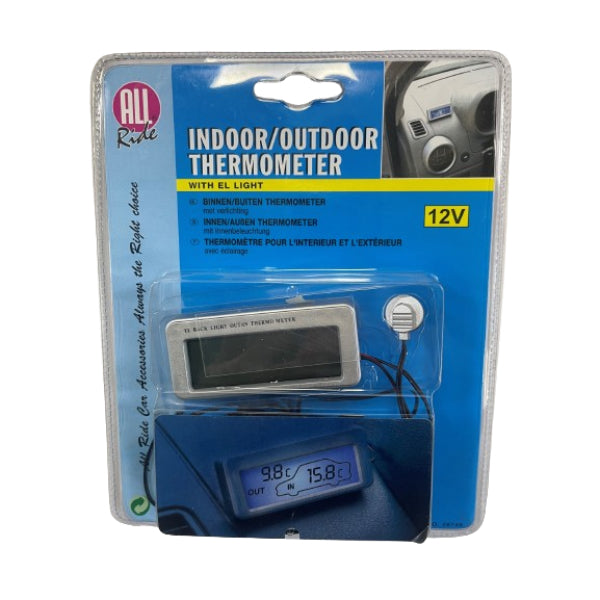 AR28749 - All Ride Thermometer 'Inside-Outside' Lcd With Light 12v