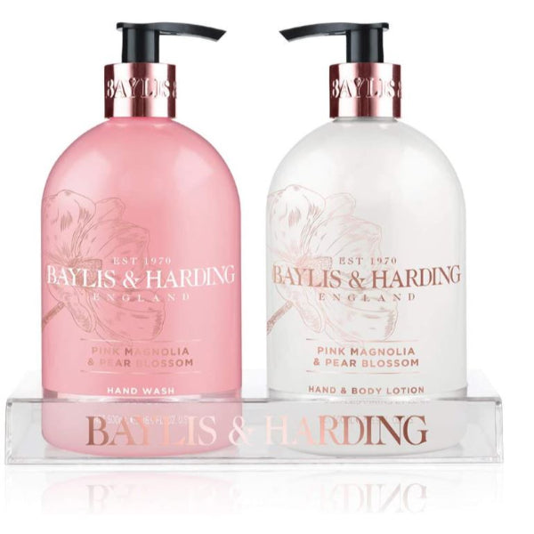 BM500PM2BTL - Baylis & Harding Pink Magnolia & Pear Blossom 2 Bottle Set