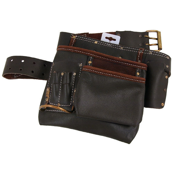 CT0081 - 6 Pocket Oil Tanned Leather Tool Belt