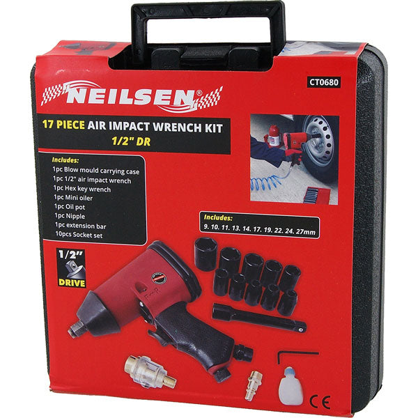 CT0680 - 17pc 1/2in DR Air Impact Wrench Kit