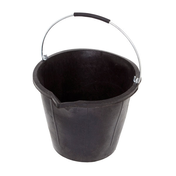 14L Plastic Black Bucket With Handle