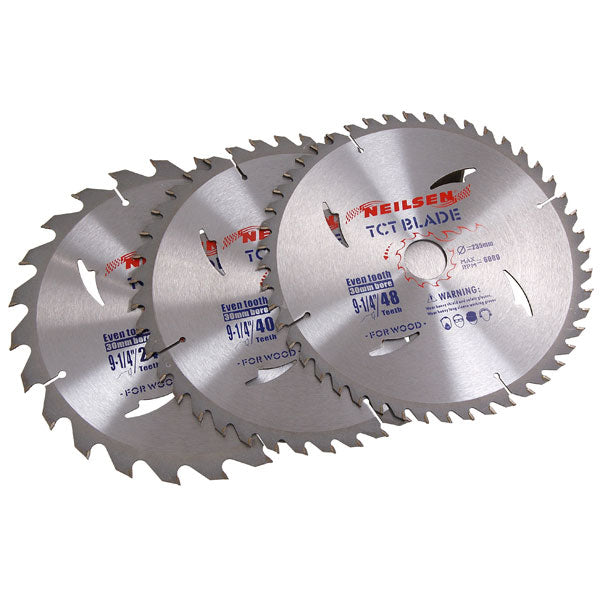 CT2520 - 3pc 235mm TCT Circular Saw Blades