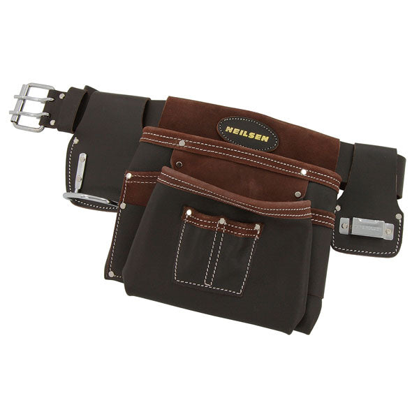 CT2633 - Single Leather Belt with Tape and Hammer Holder