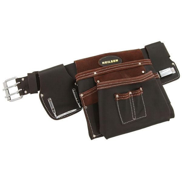 CT2633 - Single Leather Belt with Tape and Hammer Holder