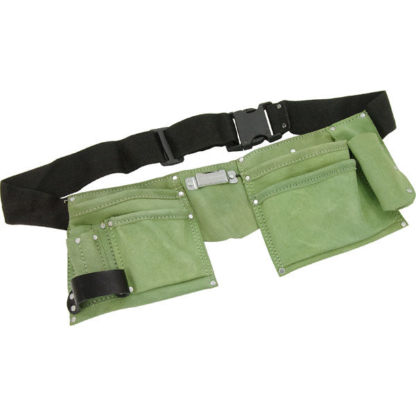 CT2634 - Gardening Double Leather Tool Belt Green