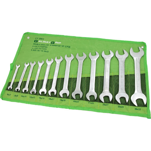 CT2663 - 12pc Cold Stamp Double Open End Spanner