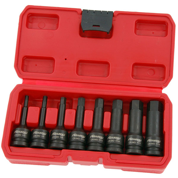 CT3532 - 8pc 1/2in DR Impact Hex Bit Set