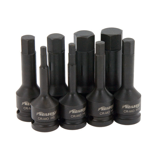 CT3532 - 8pc 1/2in DR Impact Hex Bit Set