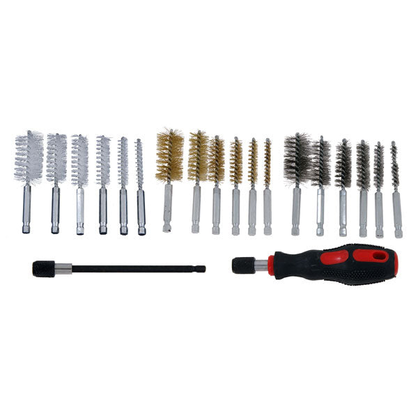 CT3863 - 20pc Mixed Brush Set with Brass / Nylon and Steel Brushes