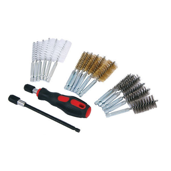 CT3863 - 20pc Mixed Brush Set with Brass / Nylon and Steel Brushes