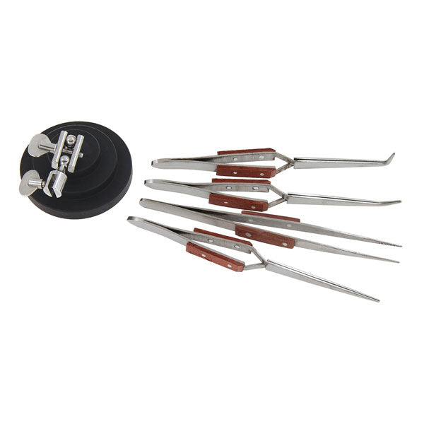 CT4444 - Hand Base Vice Set 4 Cross Locking Tweezer Soldering Solder