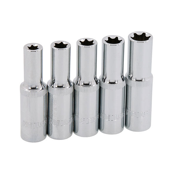 CT6036 - 5pc Deep Star Socket Set 3/8 inch Dr E8-E14