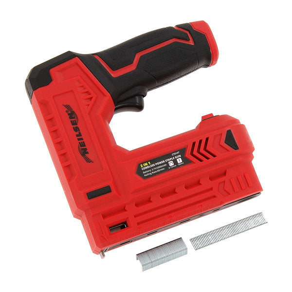 CT6147 - 2 IN 1 Cordless Power Staple Gun with 1000pc Staples