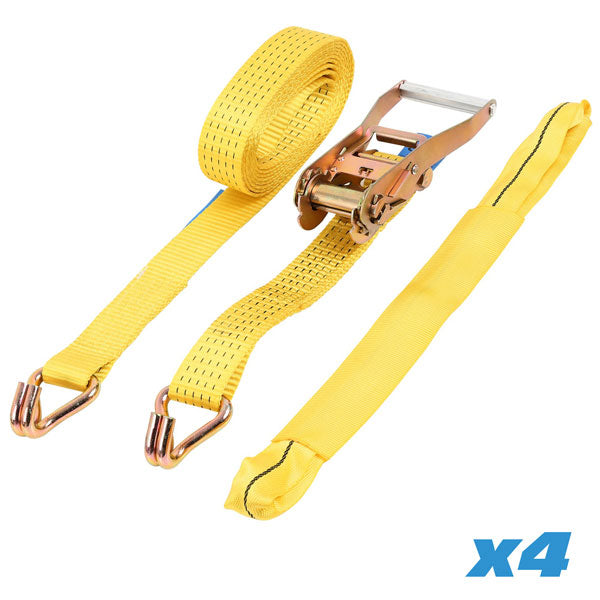 CT6462 - 4pc Ratchet Tie Down Strap & Sling Set