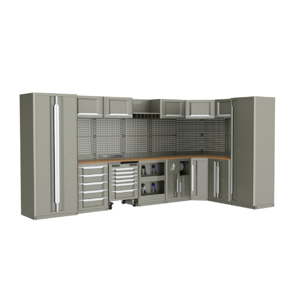 CT6945 - 47pc Workshop Storage System With Wooden Worktop