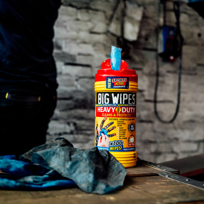 8 x Big Wipes Heavy Duty Pro+ Wipes Tub of 100 - 2420