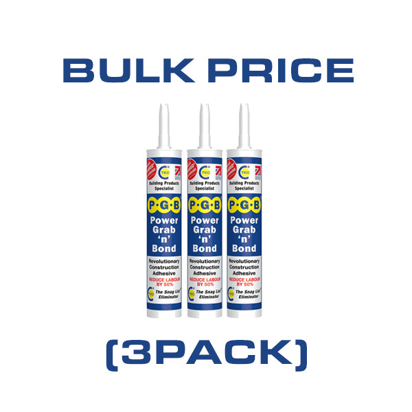 PGB Power Grab n Bond Construction Adhesive 290ml (3 PACK) 535006 CT1