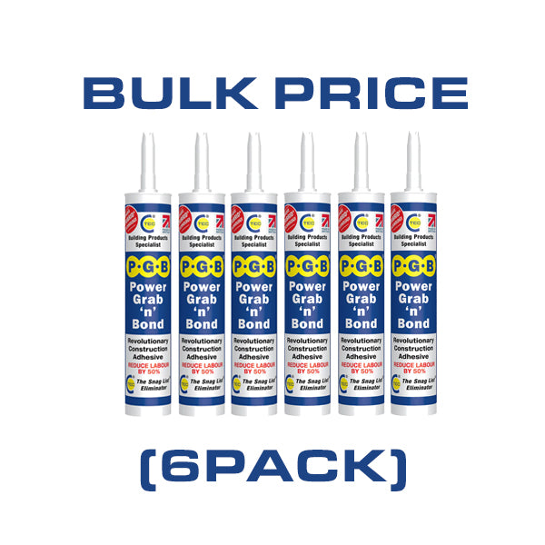 PGB Power Grab n Bond Construction Adhesive 290ml (6 PACK) 535006 CT1