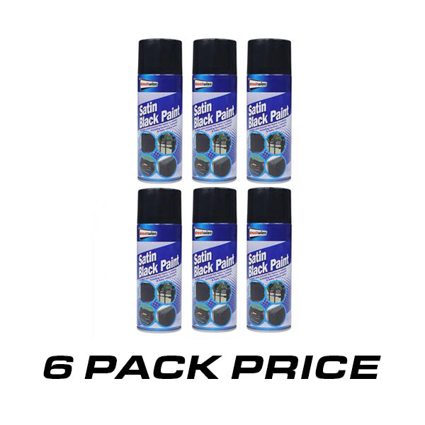 SWCHEM44 - 6Pack Satin Black Car Paint