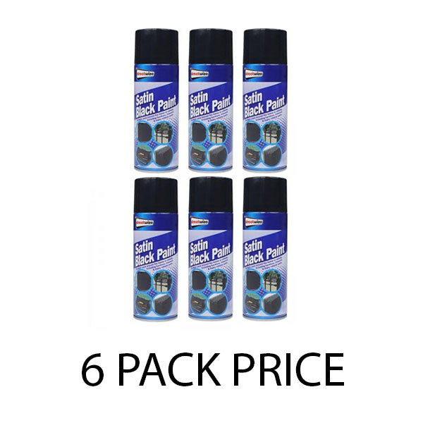 SWCHEM44 - 6Pack Satin Black Car Paint