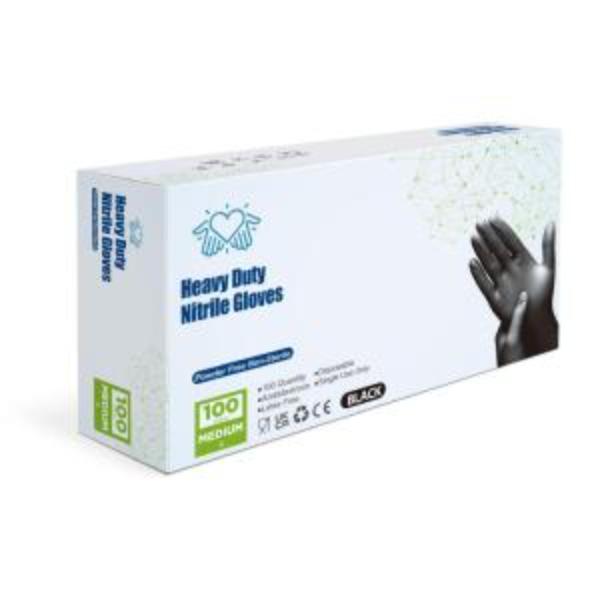 48205M - Black Nitrile Gloves 100pcs M