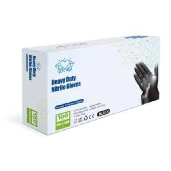 48205L - Nitrile Gloves Black 100pc Large