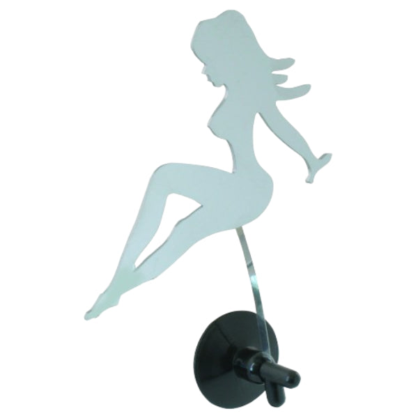 AR27412 - All Ride Grill Emblem Sexy Lady Pin Up Chrome Look Suction Hook