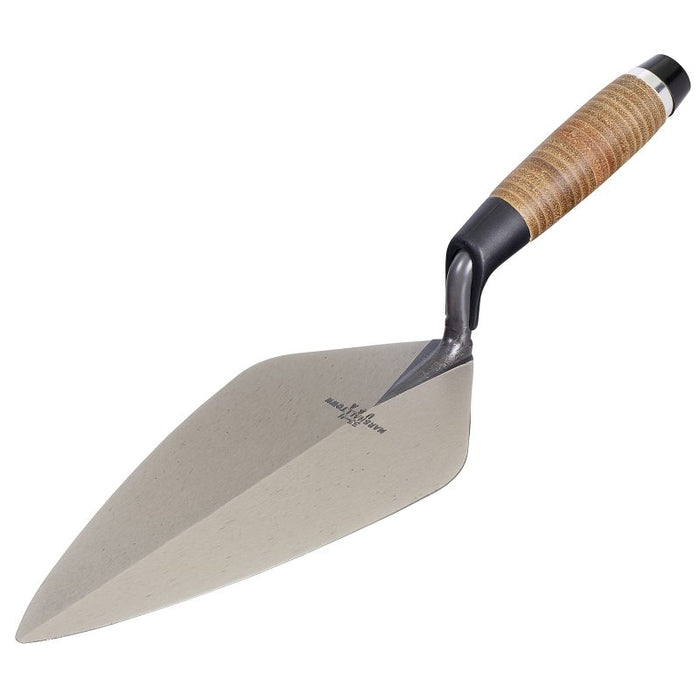 M339L - Marshalltown 9" London Brick Trowel Leather Handle