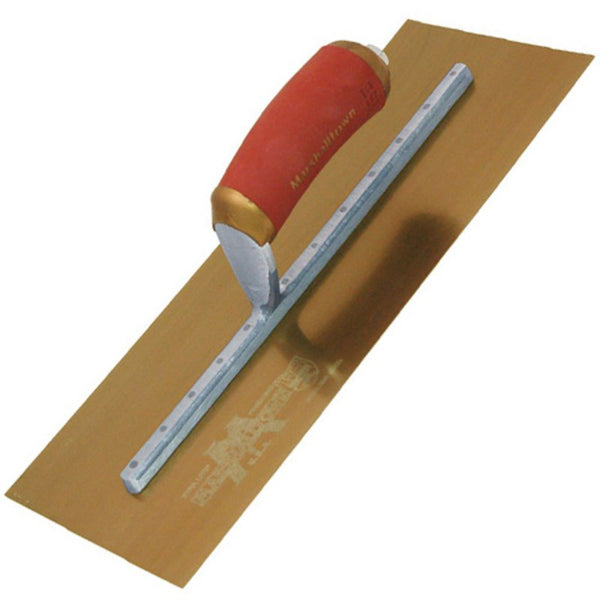 MPB165GSD - Marshalltown 16"x5" Gold Stainless Steel PermaShape Finishing Trowel DuraSoft Handle