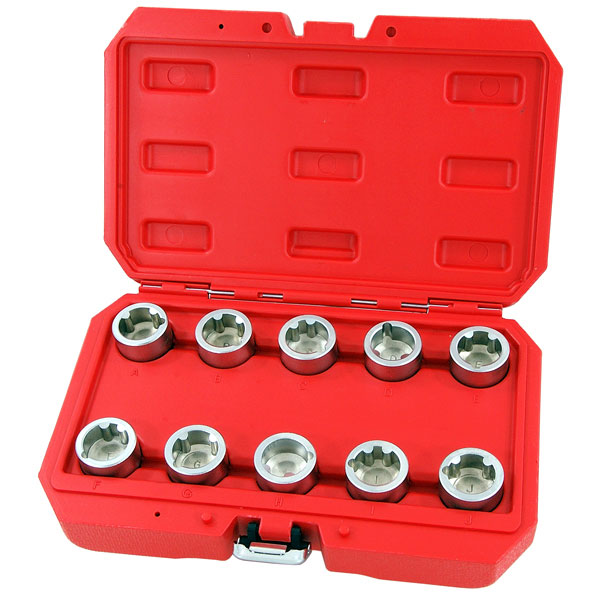 CT4768 10pc Locking Wheel Nut Key Set Land Rover Neilsen Tools